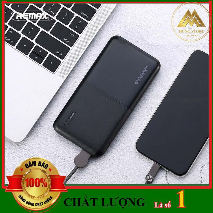 [Sỉ Lẻ]PIN SẠC DỰ PHÒNG REMAX RPP-124 LINON 10000MAH 2 CỔNG USB SIÊU MỎNG  -HC Store 1