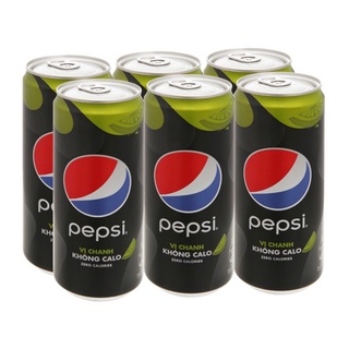Xả Kho Lốc 6 lon nước Pepsi vị chanh không Calo lon 330ml