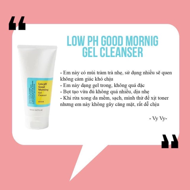  Sữa Rửa Mặt Dịu Nhẹ Cosrx Low PH Morning Gel Cleanser 150ml