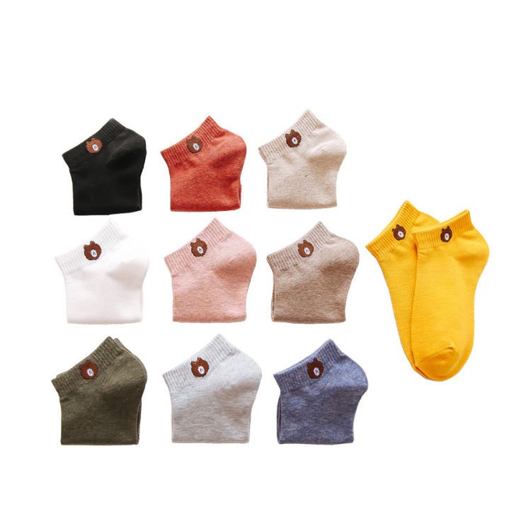 Fashion women's socks bear breathable sports socks women's casual all-match cotton tube socks | BigBuy360 - bigbuy360.vn