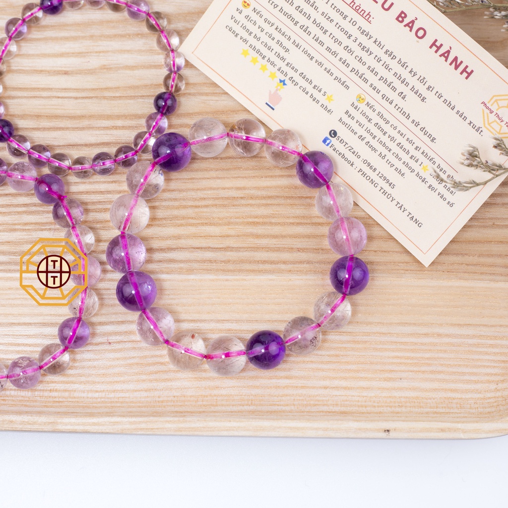 Vòng Tay Phong Thuỷ Đá Supper Sevenn Tự nhiên [TẶNG HỘP GỖ] nữ mệnh Kim Mộc Thuỷ Hoả Thổ - Phong Thủy Tây Tạng