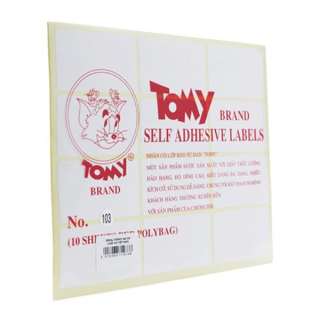 Giấy decal in mã vạch Tomy A5 - Aha Book