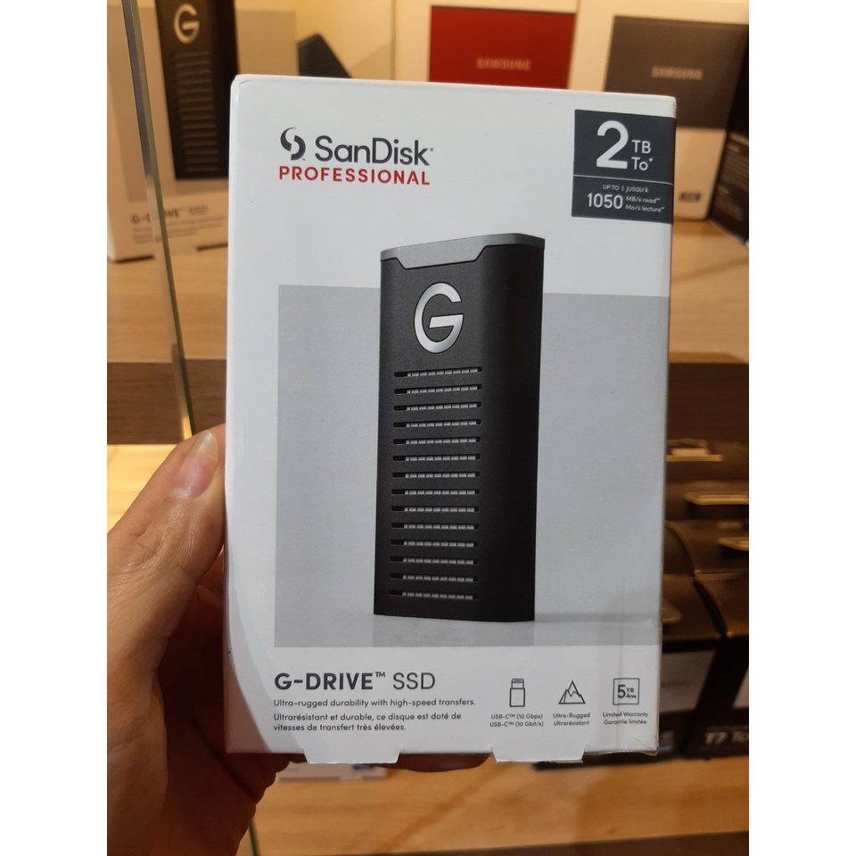 Ổ cứng di động SSD 1TB / 2TB SanDisk Professional G-Drive Ultra Rugged USB3.2 Gen 2