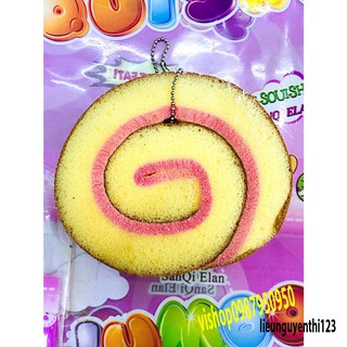 Squishy bánh bông lan cuộn phổ thông màu sắc