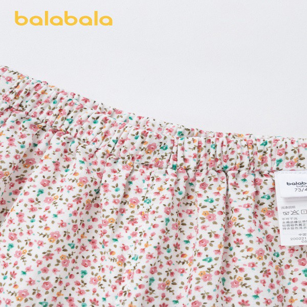 (0-3 tuổi) Quần mặc nhà hoạ tiết hoa nhí bé gái hãng BALABALA 20022110800200314 tông hồng