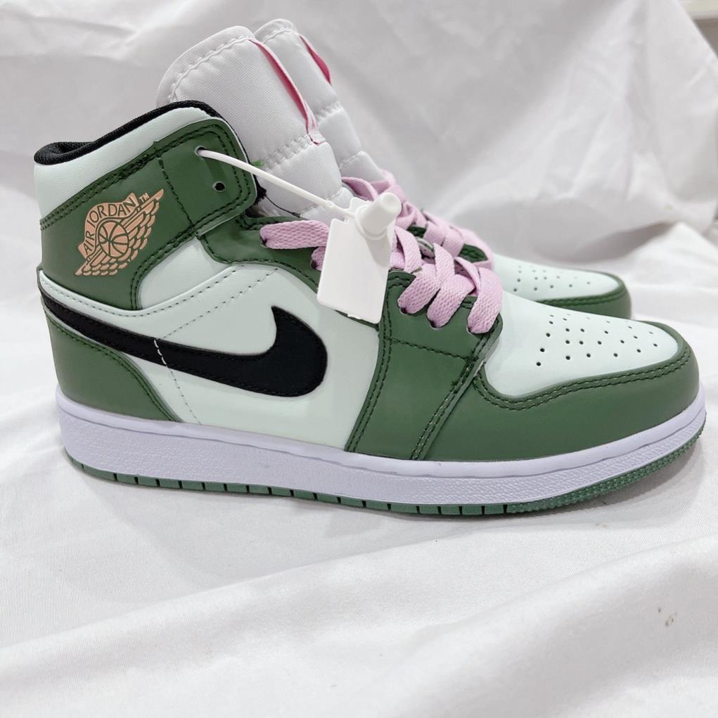 (Full Box + Sale ) Giày Thể Thao Air Jordan 1 Mid SE Dutch Green Cổ Siêu Đẹp Dành Cho Nữ | BigBuy360 - bigbuy360.vn