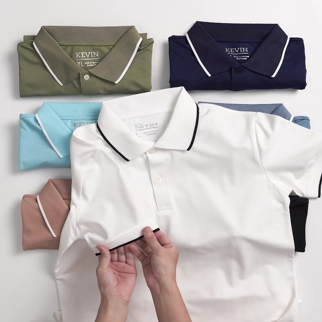 Áo thun nam Polo Kevin vải cá sấu viền cổ | BigBuy360 - bigbuy360.vn