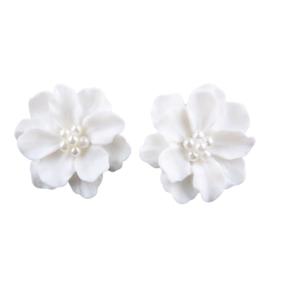 Hoa tai đính ngọc trai giả thời trang cho nữ