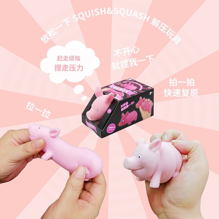 Con heo xả stress, combo mochi đồ chơi con lợn bóp mềm màu hồng ciu dễ thương - SHEN STORE 210518.016
