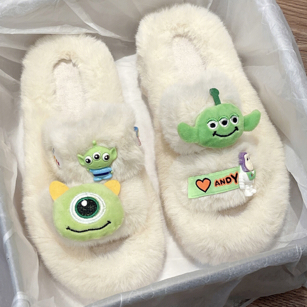 Dép Bông Đi Trong Nhà Hình Quái Vật Hoạt Hình Dễ Thương Cho Nữ