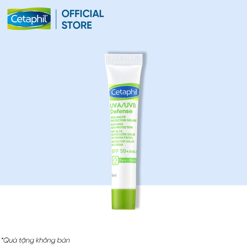 (FullCTy) (12/2022) Kem chống nắng Cetaphil UVA/UVB Defense Very High Sun Protection SPF50+/UVA28 5ml