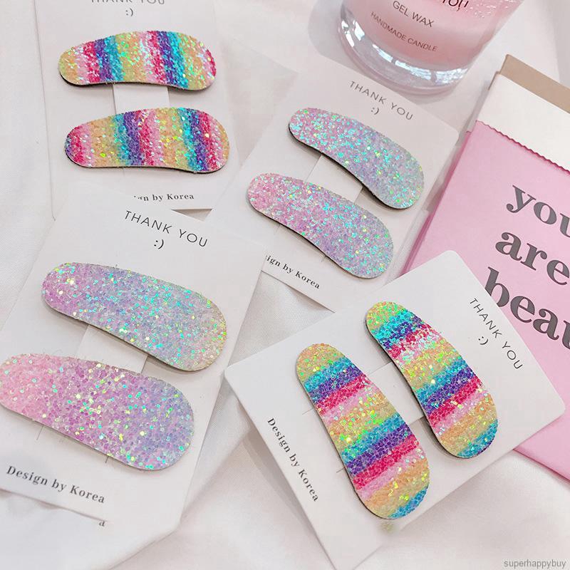 Kẹp tóc màu cầu vồng xinh xắn cho nữ