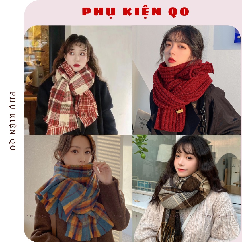 Khăn quàng len, khăn choàng cổ nam nữ phong cách vintage K01