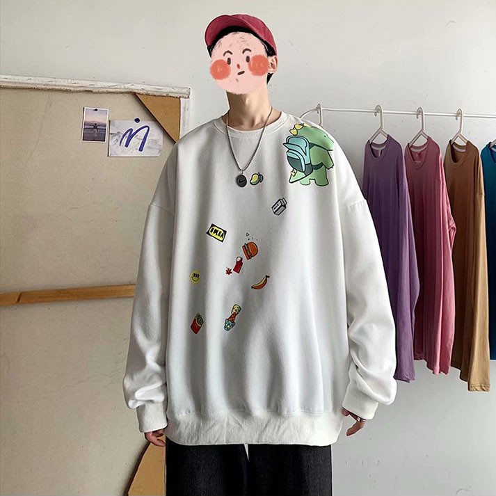 Áo Nỉ Tay Dài In Hình Hoạt Hình Trẻ Trung Cho Cặp Đôi | BigBuy360 - bigbuy360.vn