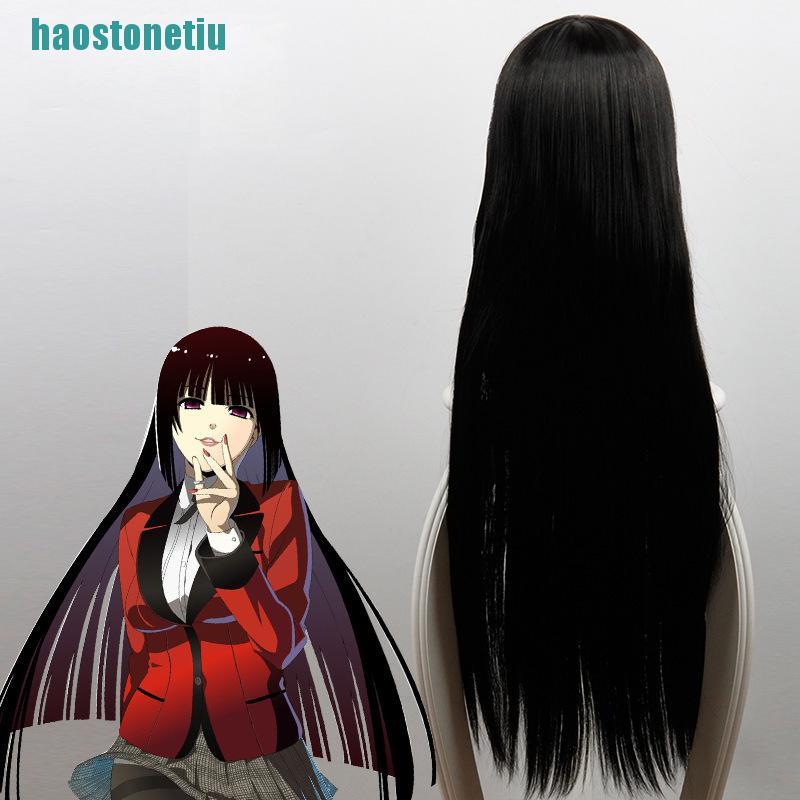 Tóc giả đen dài thẳng cosplay Nhân vật hoạt hình Anime Jabami Yumeko