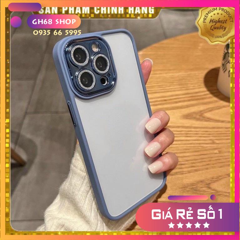 Ốp lưng Hot Trent Miruyi bảo vệ camera gắn đá nhũ cho iPhone 14 / iPhone 13 siêu đẹp sang trọng và đẳng cấp