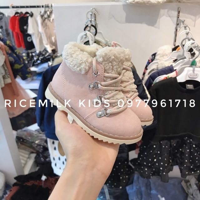 [XẢ SOCK] Giày cao cổ lót lông cừu Prmark cho bé