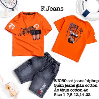 Bộ jean bé trai cao cấp
