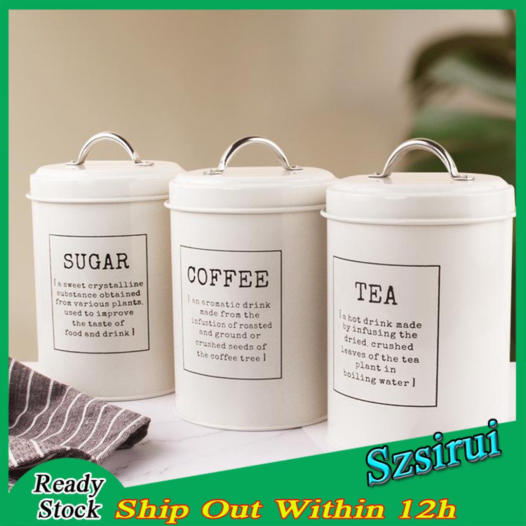 Set 3 Lọ Đựng Trà / Cà Phê Đa Năng Kèm Nắp Đậy Tiện Dụng | BigBuy360 - bigbuy360.vn