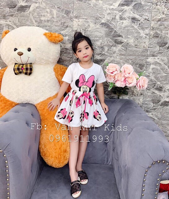 Set bộ 3 chi tiết hoạ tiết mickeyy bé gái