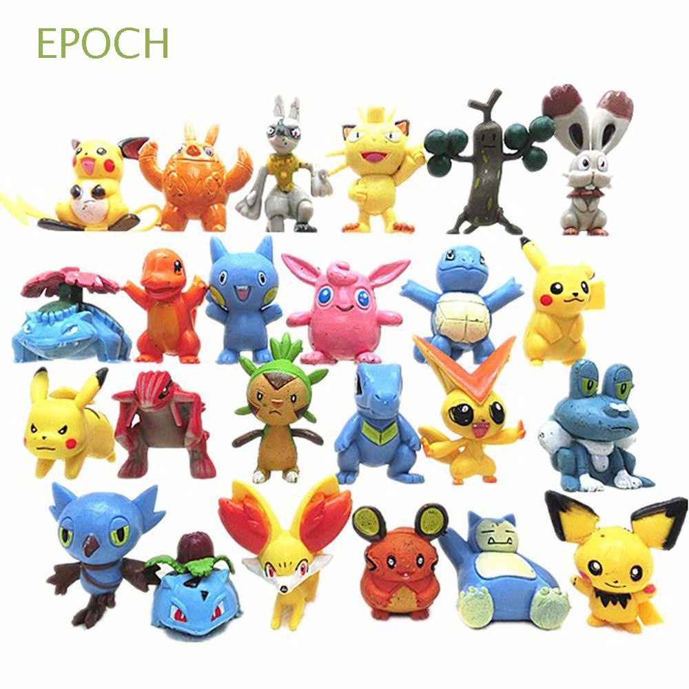 Epoch Set 24 Mô Hình Đồ Chơi Nhân Vật Hoạt Hình Pokemon Mini 4-5cm