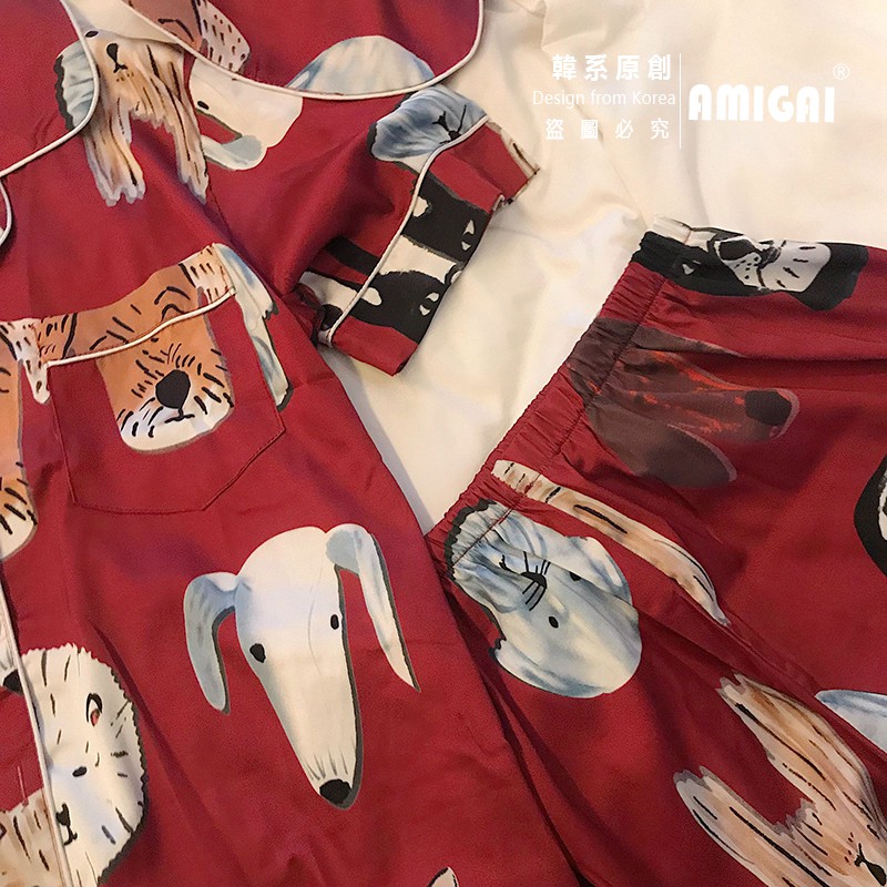 Bộ đồ ngủ cho nữ tay ngắn vải satin form rộng thoải mái cho nữ | BigBuy360 - bigbuy360.vn