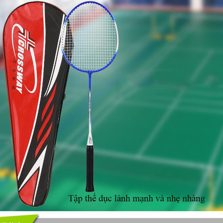 Vợt cầu lông Cross Way bằng sợi Carbon - Bộ 2 vợt tặng kèm 2 quả cầu