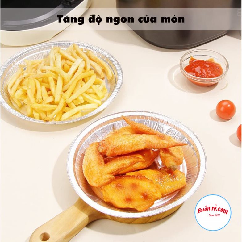 Set 10 đĩa nhôm nồi chiên không dầu bảo vệ nồi - Đĩa nhôm chống dính hấp thụ nhiệt tốt  01536