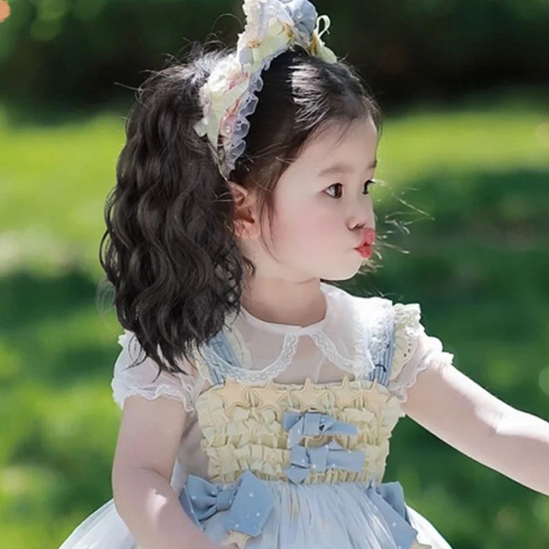 Tóc Giả Đuôi Ngựa Xoăn Cột Dây Tự Nhiên Có Thể Zallolita Trẻ Em Bán Chạy