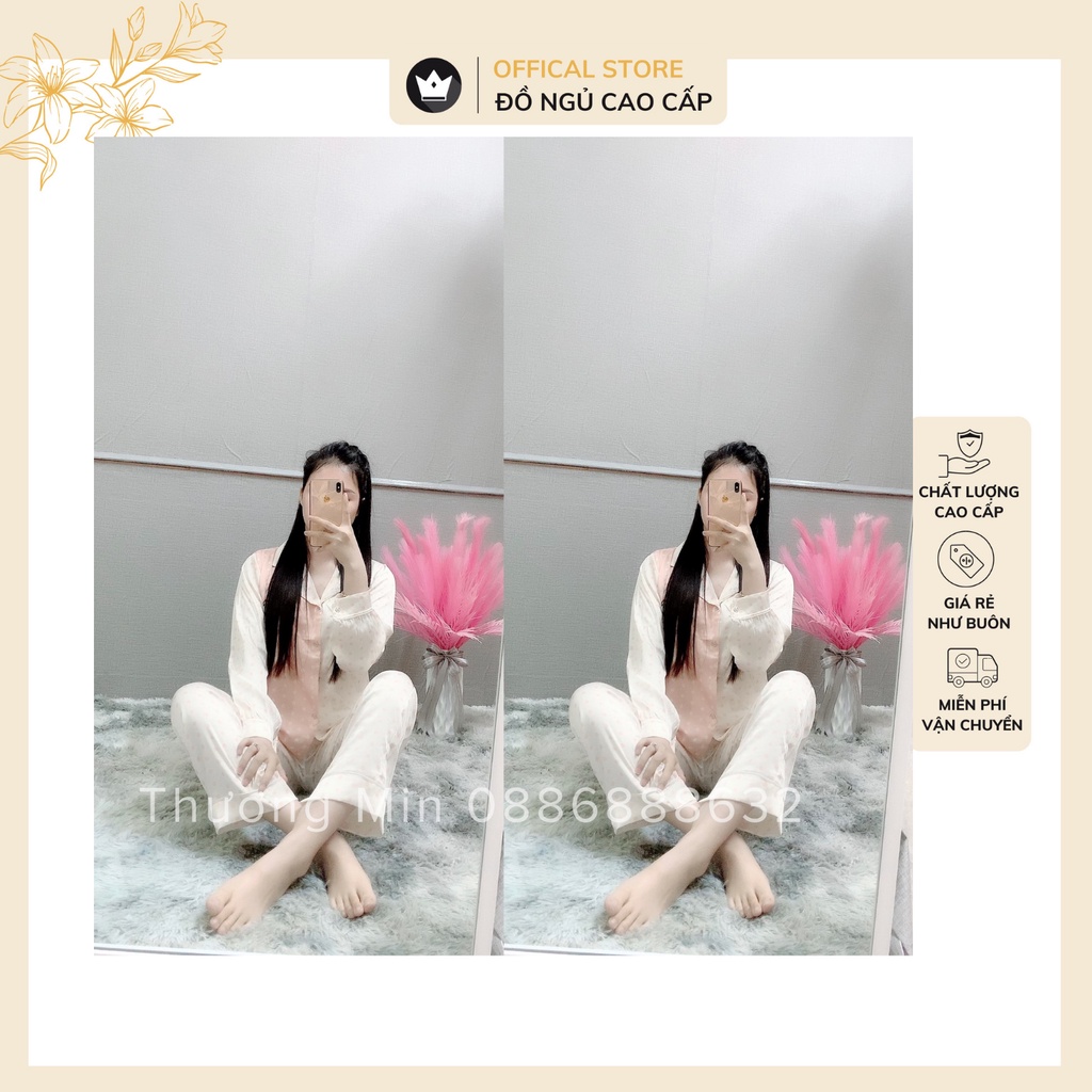 Đồ bộ Pijama - Bộ lụa mango dài tay Cao Cấp,thiết kế nhẹ nhàng trang nhã | BigBuy360 - bigbuy360.vn