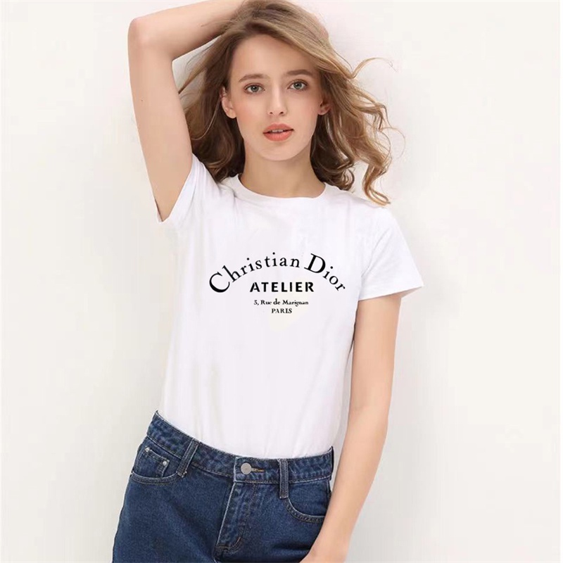 Áo Thun Tay Ngắn In Biểu Tượng Cổ Điển Đơn Giản Thời Trang Mùa Hè