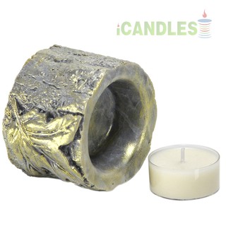 COMBO 6 chân đế nến tealight KHÚC CÂY bằng đá poly