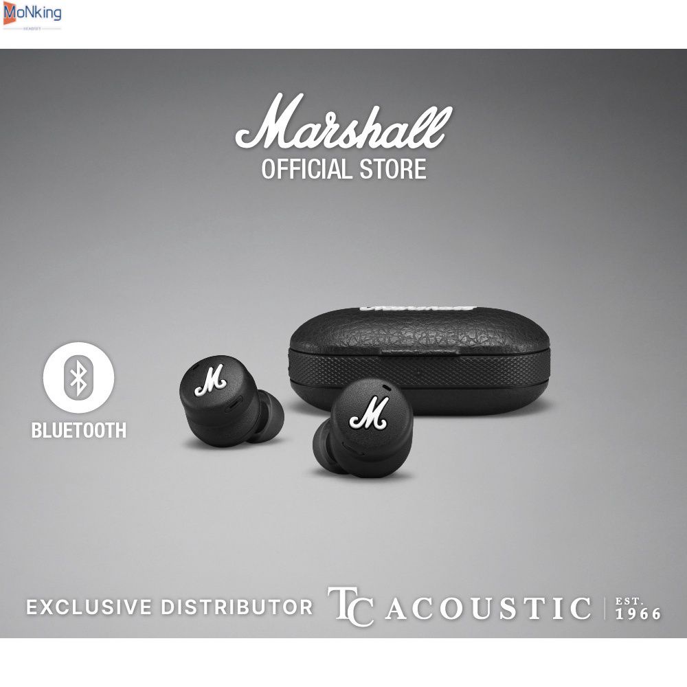 Marshall Tai Nghe Nhét Tai Marshall Chế Độ Thứ Hai Thực Sự Không Dây Tai Nghe Nhét Tai Marshall Tae Bluetooth-Tai Tai Nghe Chống Thấm Nước ^ MK ^