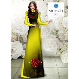 Vải áo dài hoa hồng