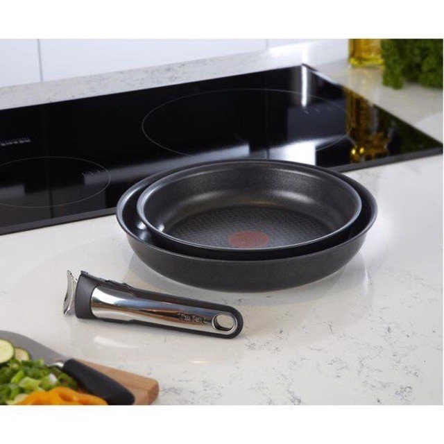 Bộ chảo Tefal Ingenio Preference 22 + 26cm chung tay cầm, bên ngoài inox, bên trong chống dính, hàng Đức