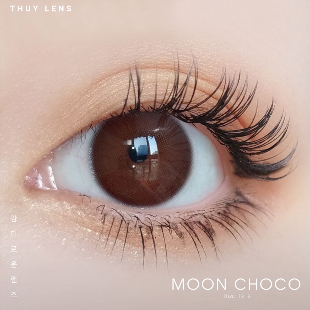 Lens Cận Màu Nâu Tự Nhiên Thúy Lens Moon Choco Nội Địa Hàn Quốc