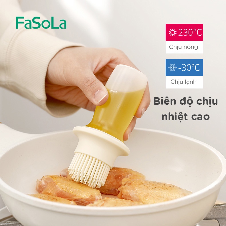 Chai đựng dầu ăn kiểu Nhật có đầu chổi thấm quét, thích hợp ăn đồ nướng FASOLA FSLZF-043
