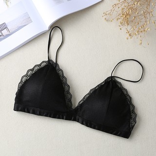 Bralette lụa viền ren