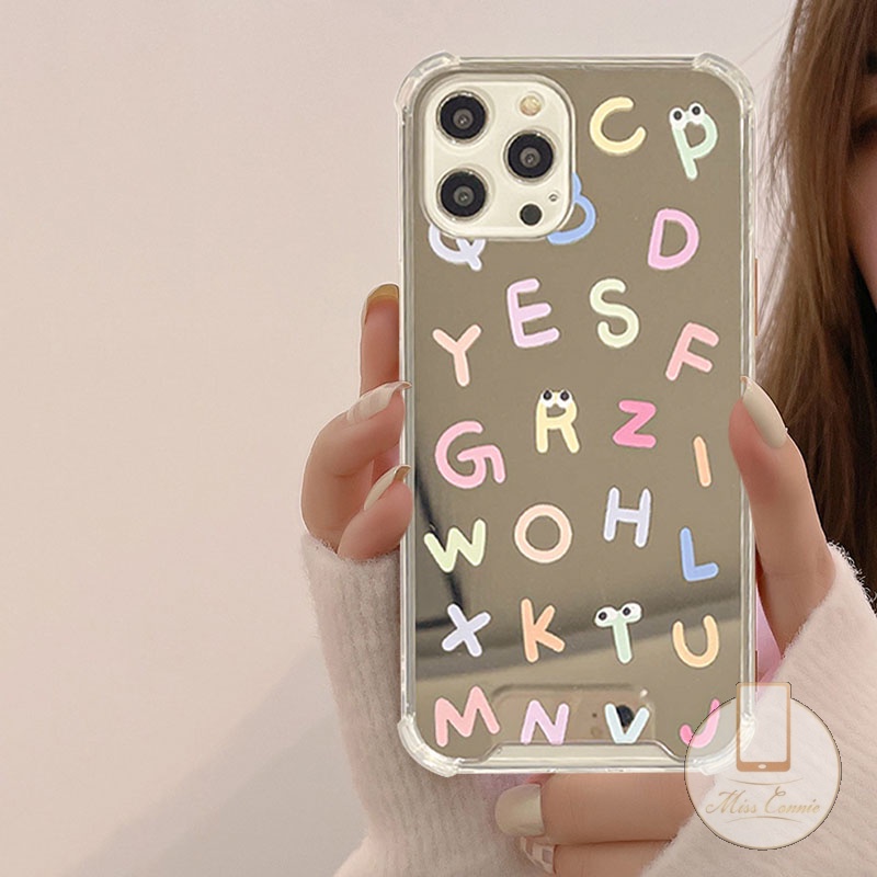 Ốp Điện Thoại Tráng Gương In Chữ Tiếng Anh Thời Trang Cho iPhone 11 7Plus 8Plus XR X XS Max 13 Pro Max 12 Pro Max 7 8 Plus 11Pro Max SE 2020