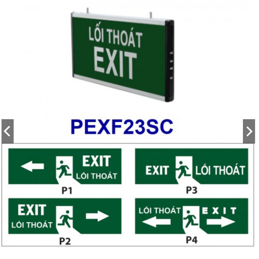 Đèn Exit Paragon 2 mặt PEXF 23SC