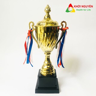 Cúp kim loại đế nhựa T-140 Giá rẻ + Free in tem Logo giải đấu