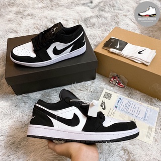 Giày Jodan 1 low panda đen trắng, Giày JD1 low panda cổ thấp bản đẹp đầy đủ bill box