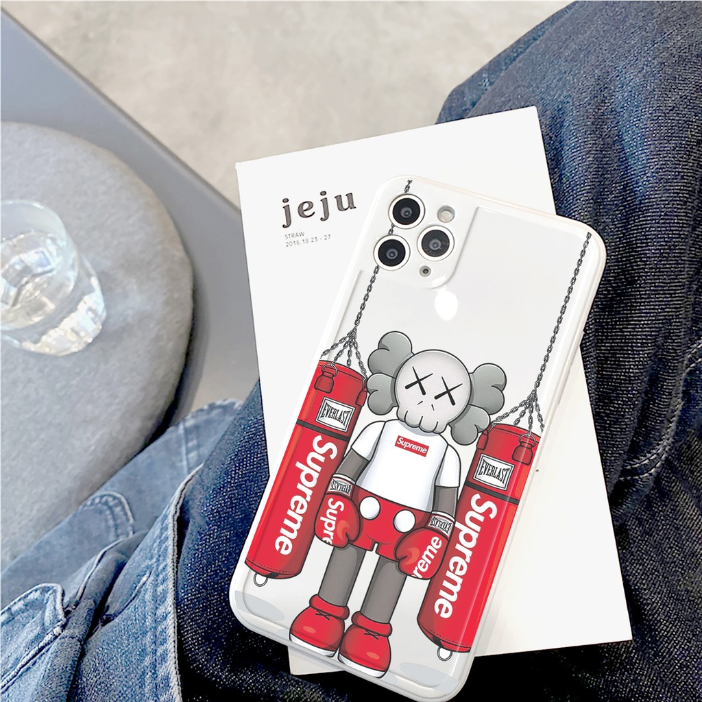 Ốp lưng iphone Kaws đấm bốc bóng cạnh vuông 6/6plus/6s/6splus/7/7plus/8/8plus/x/xr/xs/11/12/13/pro/max/plus/promax | BigBuy360 - bigbuy360.vn