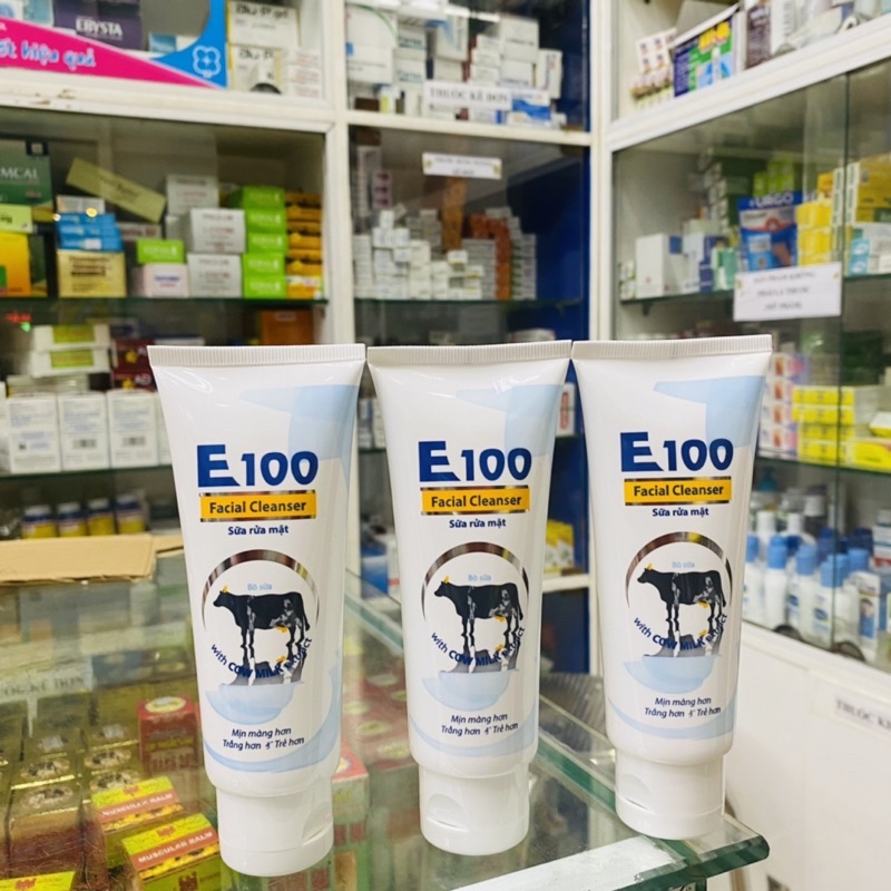 ✅  Sữa rửa mặt E100 Sữa Rửa Mặt E100 Tinh Chất Sữa Bò Tươi