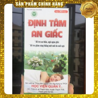 Hết mất ngủ, khó ngủ với Định Tâm An Giấc của Học viện Quân Y ( hộp 30 viên)