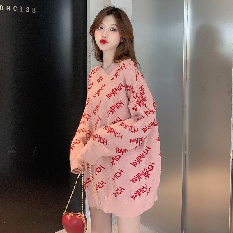 [ORDER] Áo len nữ in chữ form rộng Style Hàn Quốc (ORDER) - Nhiều màu Kèm ảnh thật