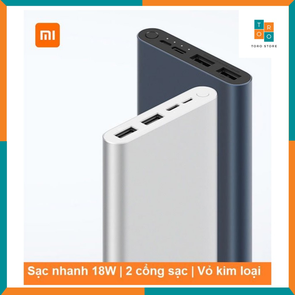 [CHÍNH HÃNG 100%] Pin Sạc Dự Phòng Chính Hãng Xiaomi Gen 3 Dung Lượng 10.000mAh | BigBuy360 - bigbuy360.vn