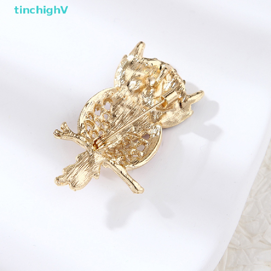 [TinchighV] Ghim Cài Khăn Choàng / Khăn Choàng Bằng Hợp Kim Hình Cú Đính Đá Vintage Cho Nữ [Mới]