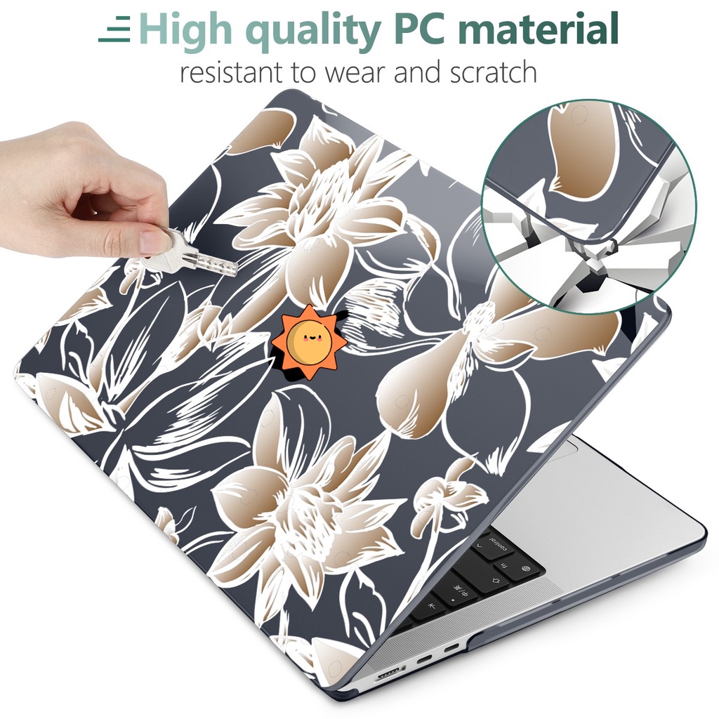 Ốp Máy Tính Bảng 4 Trong 1 Cho MacBook Pro Air M2 / M1 2022 2020 A2681 A2338 A2337 A2179 Pro13 / 14 / 16 M1 2021 Touch Bar Retina A2251 A1706 A2159