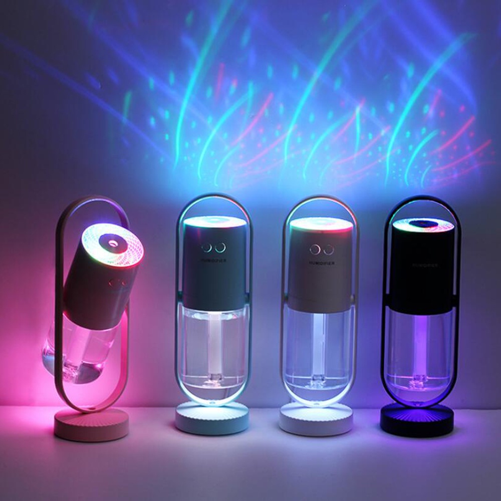 Máy Phun Sương Tạo Độ Ẩm Không Khí 200Ml Tích Hợp Đèn Chiếu Ban Đêm USB Tiện Dụng